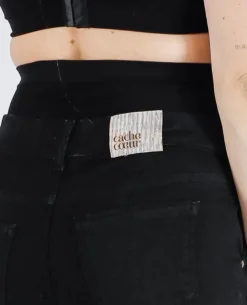 Cache Cœur Ceintures De Grossesse|Jeans-Bandeau de grossesse sans couture Belt noir