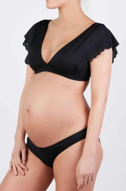 Cache Cœur Maillots De Bain De Grossesse|Maillots De Bain Allaitement-Bikini de grossesse Bloom Noir