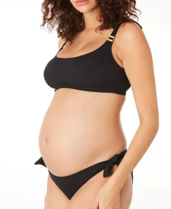 Cache Cœur Maillots De Bain De Grossesse|Maillots De Bain Allaitement-Bikini de grossesse Porto Vecchio Noir