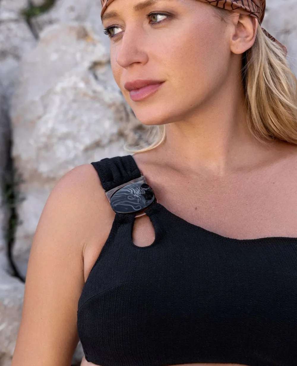 Cache Cœur Maillots De Bain De Grossesse|Maillots De Bain Allaitement-Bikini de maternité Bayside noir