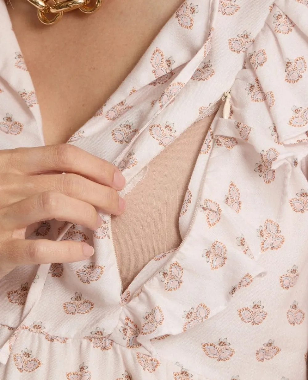 Cache Cœur Hauts-Blouse de grossesse et d’allaitement Nelly