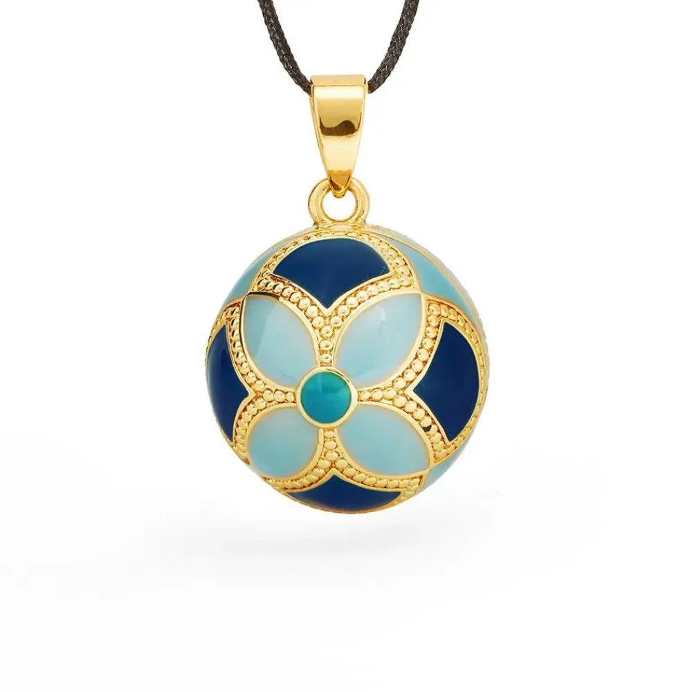 Cache Cœur Bolas De Grossesse|Bolas De Grossesse-Bola de grossesse - Byzance - Email multicolor - Doré Or 18 carats
