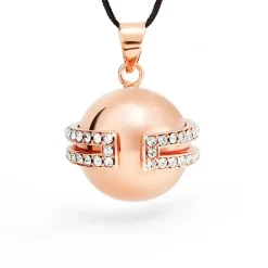 Cache Cœur Bolas De Grossesse|Bolas De Grossesse-Bola de grossesse - Déesse - Doré Or Rose - Cristaux Swarovski