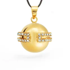 Cache Cœur Bolas De Grossesse|Bolas De Grossesse-Bola de grossesse - Déesse - Doré Or - Cristaux Swarovski