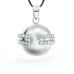 Cache Cœur Bolas De Grossesse|Bolas De Grossesse-Bola de grossesse - Déesse - Rhodium - Cristaux Swarovski