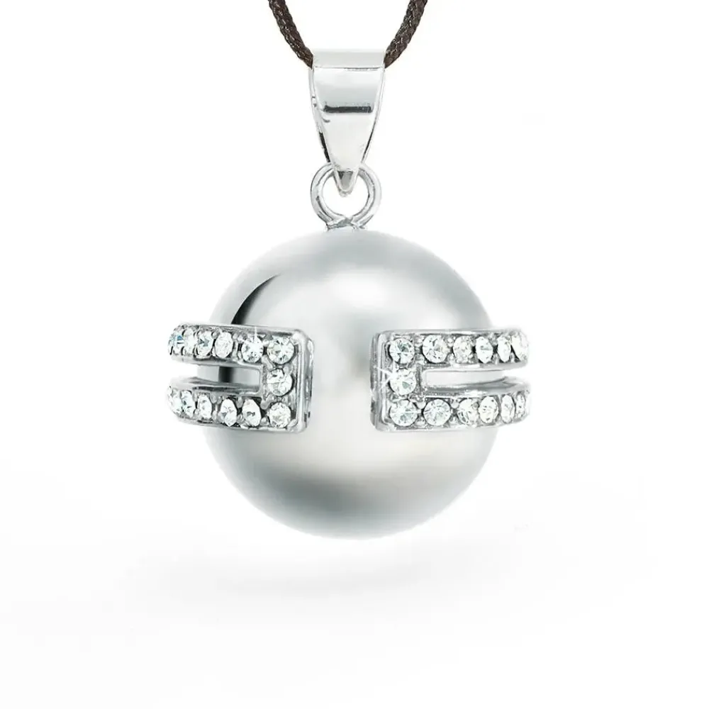 Cache Cœur Bolas De Grossesse|Bolas De Grossesse-Bola de grossesse - Déesse - Rhodium - Cristaux Swarovski