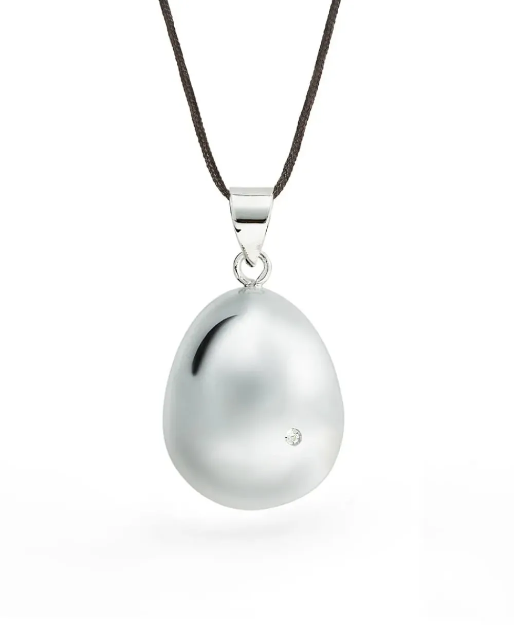 Cache Cœur Bolas De Grossesse|Bolas De Grossesse-Bola de grossesse - Egg Rhodium - Cristal Swarovski