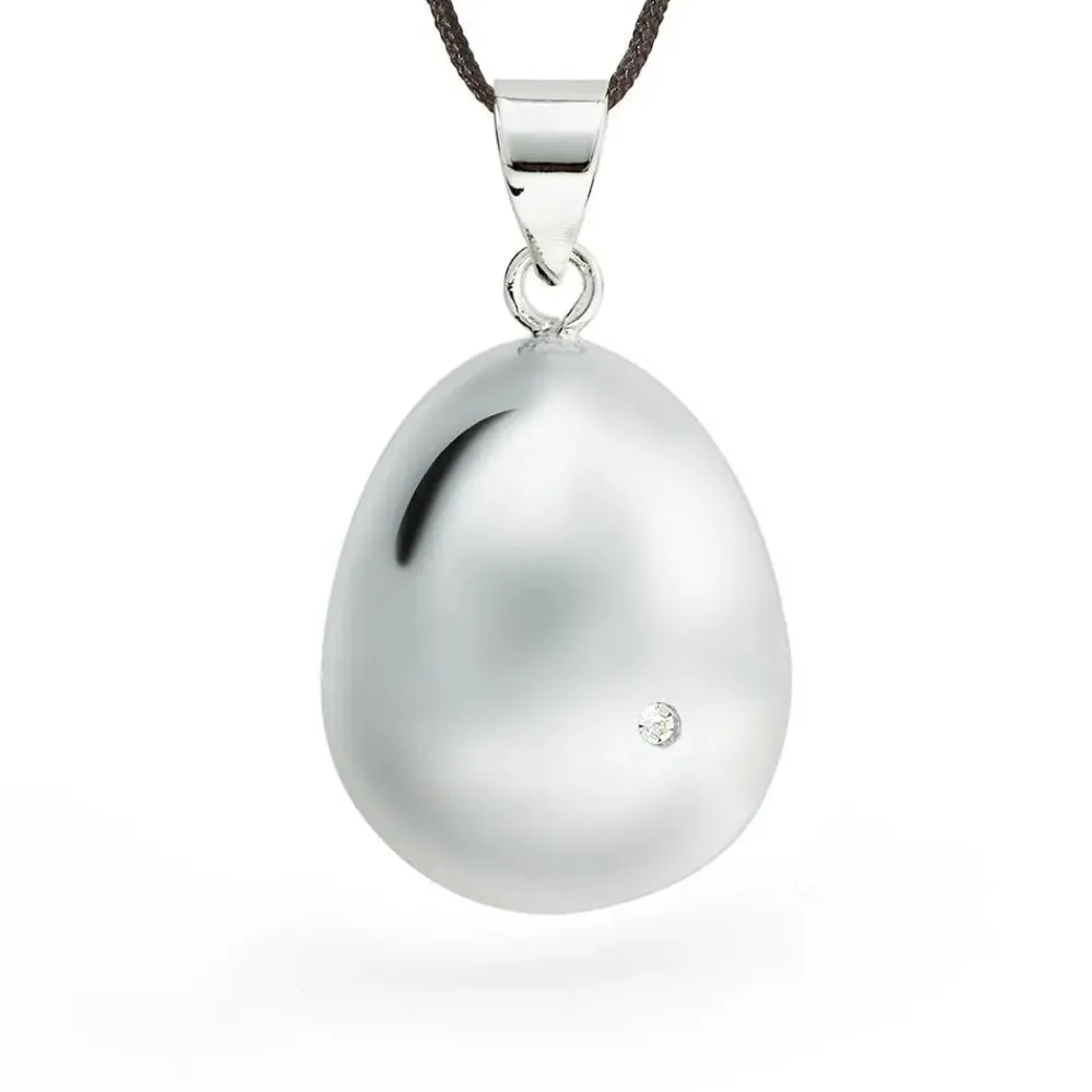 Cache Cœur Bolas De Grossesse|Bolas De Grossesse-Bola de grossesse - Egg Rhodium - Cristal Swarovski