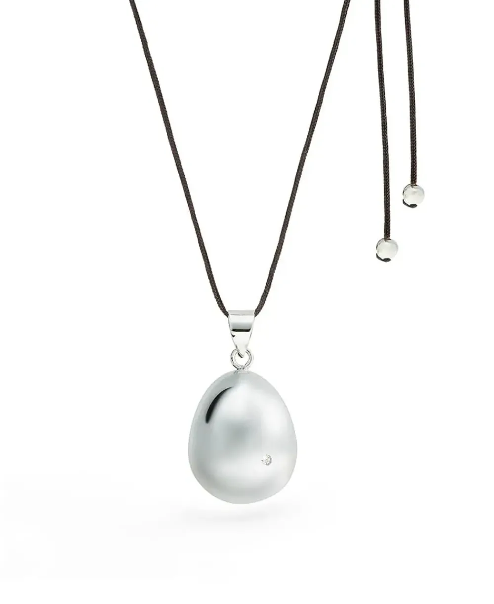 Cache Cœur Bolas De Grossesse|Bolas De Grossesse-Bola de grossesse - Egg Rhodium - Cristal Swarovski