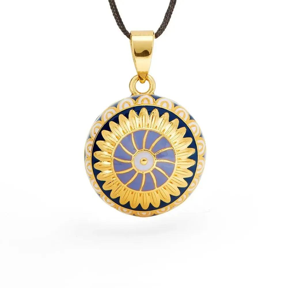 Cache Cœur Bolas De Grossesse|Bolas De Grossesse-Bola de grossesse - Helios - Email multicolor - Doré Or 18 carats