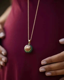 Cache Cœur Bolas De Grossesse|Bolas De Grossesse-Bola de grossesse - Magnolia - Email multicolor - Doré Or 18 carats