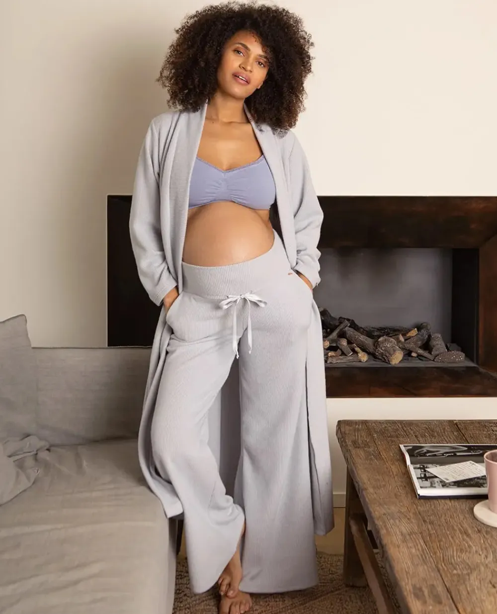 Cache Cœur Soutiens-gorge Sans Armatures|Soutiens-gorge Sans Armatures-Brassière de grossesse et d’allaitement Organic et Bleu