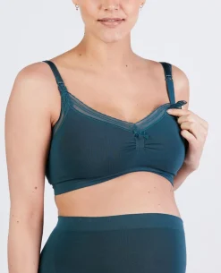 Cache Cœur Soutiens-gorge Sans Armatures|Soutiens-gorge Sans Armatures-Brassière de grossesse et d'allaitement Milk Vert