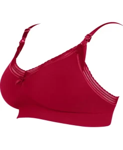Cache Cœur Soutiens-gorge Sans Armatures|Soutiens-gorge Sans Armatures-Brassière de grossesse et d'allaitement Milk Bordeaux
