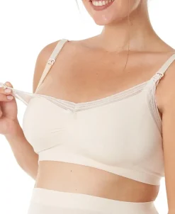 Cache Cœur Soutiens-gorge Sans Armatures|Soutiens-gorge Sans Armatures-Brassière de grossesse et d'allaitement Milk Blush