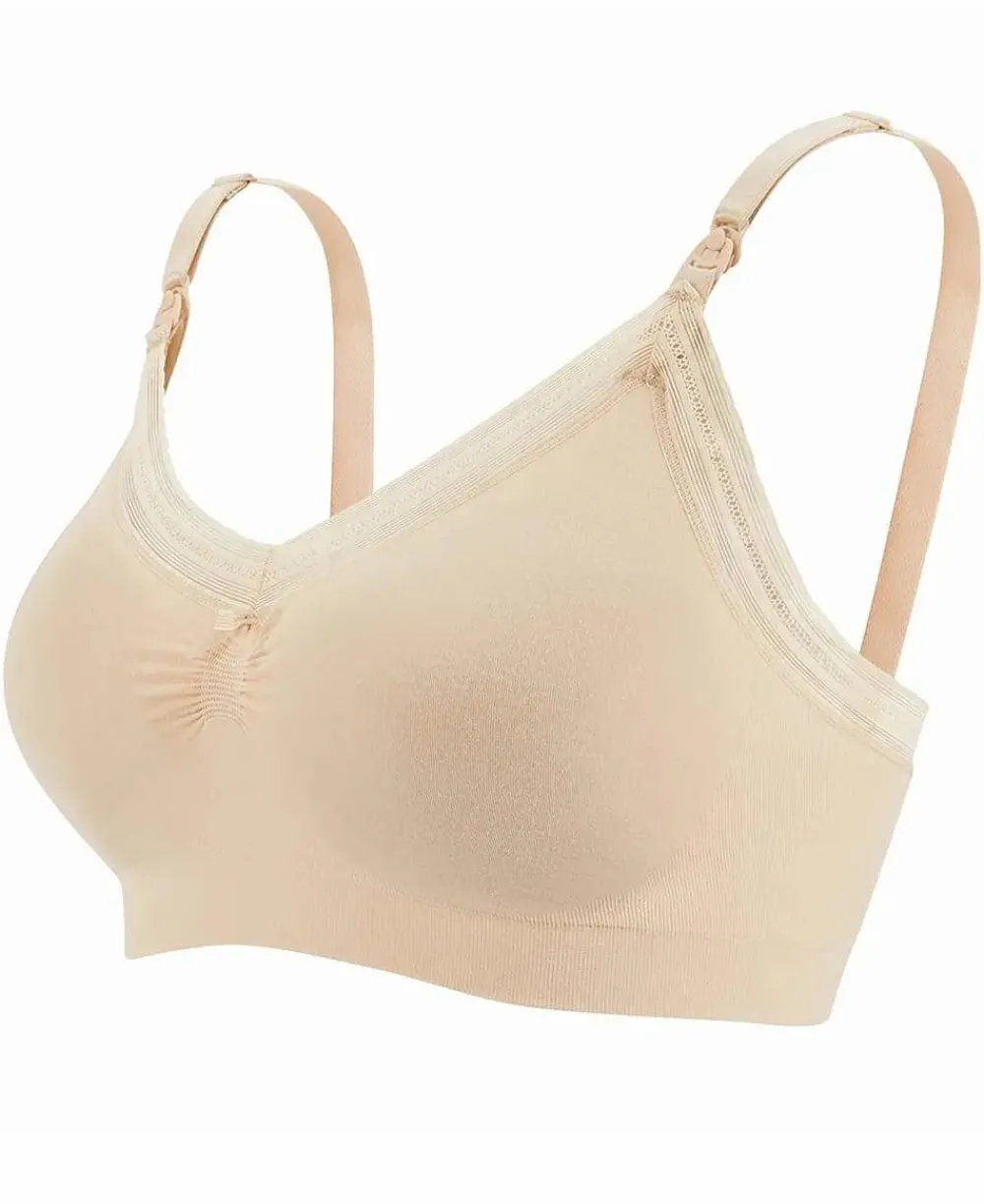 Cache Cœur Soutiens-gorge Sans Armatures|Soutiens-gorge Sans Armatures-Brassière de grossesse et d'allaitement Milk Blush