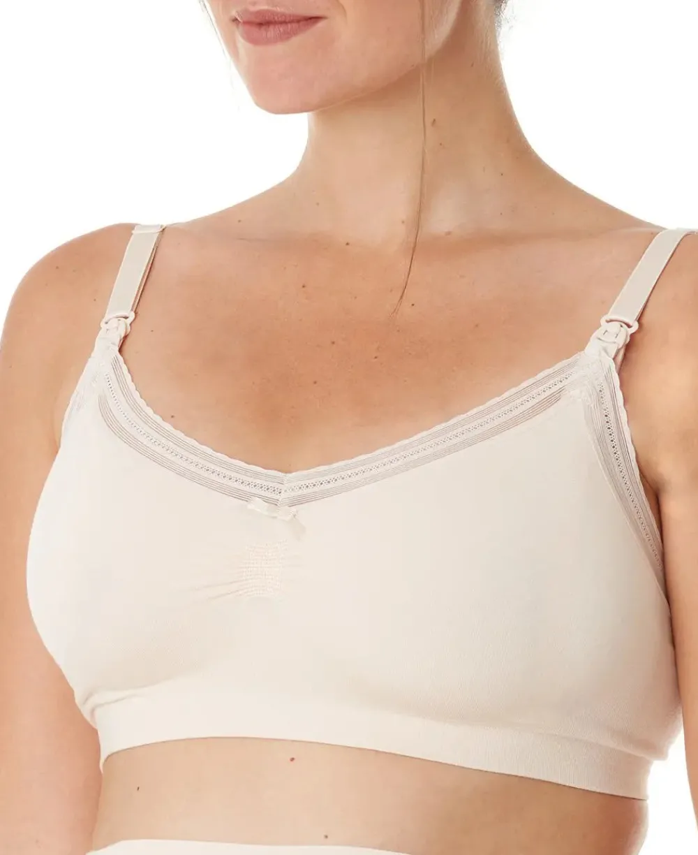 Cache Cœur Soutiens-gorge Sans Armatures|Soutiens-gorge Sans Armatures-Brassière de grossesse et d'allaitement Milk Blush