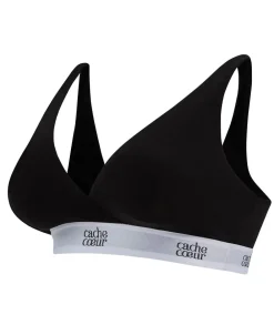 Cache Cœur Soutiens-gorge Sans Armatures|Soutiens-gorge Sans Armatures-Brassière de maternité et d'allaitement Life noir