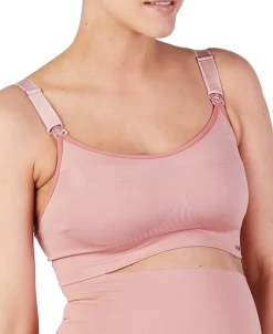 Cache Cœur Sportswear De Maternité-Brassière de sport de grossesse et d’allaitement Woma rose
