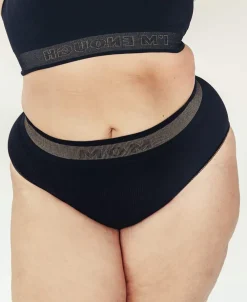Cache Cœur Culottes De Grossesse|Culottes Et Shortys-Cache Coeur x Tajine Banane : Culotte taille haute post-partum Mom Noir