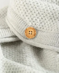 Cache Cœur Pulls D'allaitement|Hauts-Cardigan de grossesse en maille Abelha gris perle