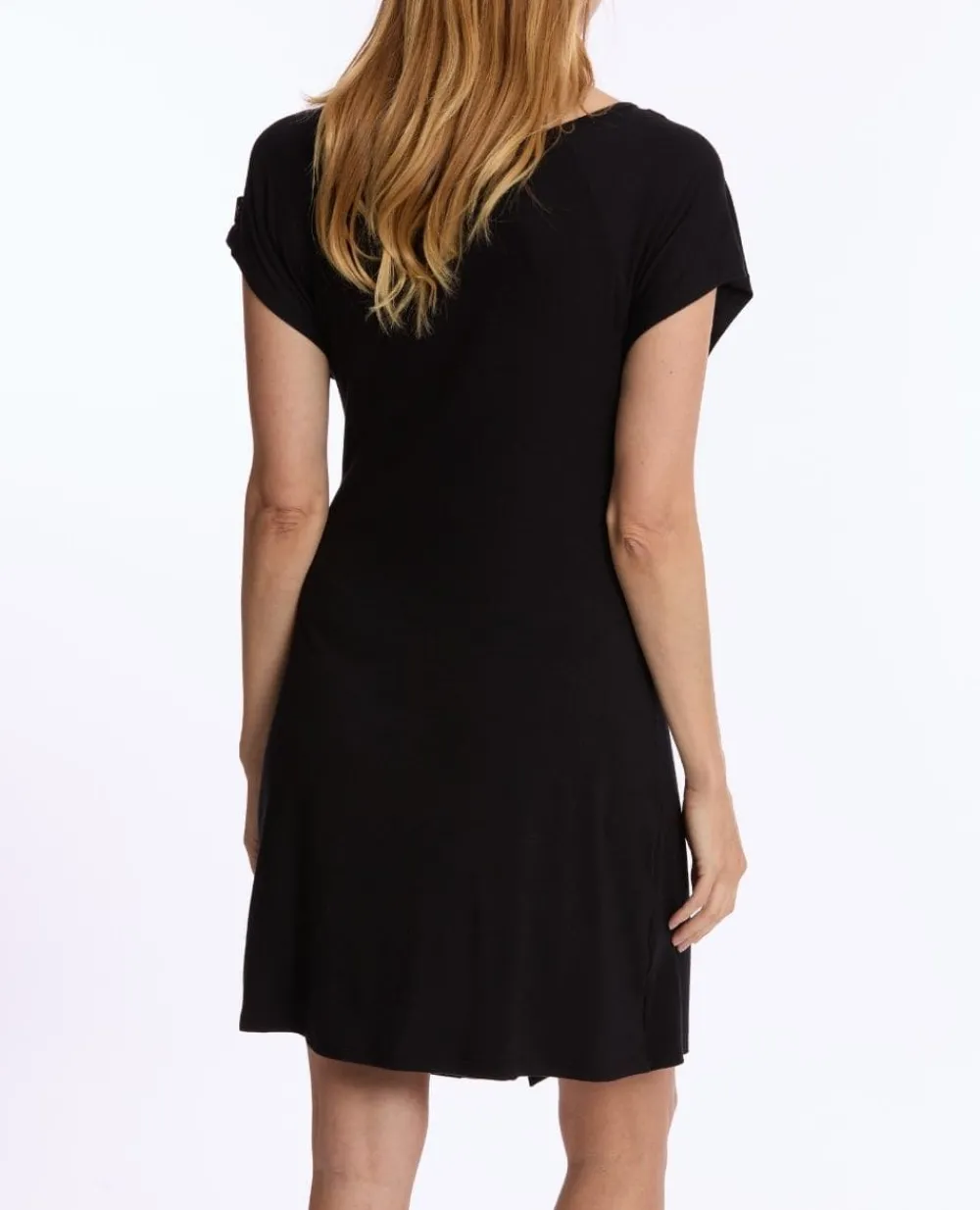 Cache Cœur Homewear|Nuisettes Grossesse-Chemise de nuit de maternité et d’allaitement Louna noir