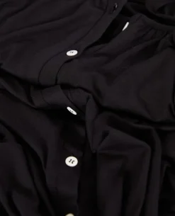 Cache Cœur Homewear|Nuisettes Grossesse-Chemise de nuit de maternité et d’allaitement Louna noir