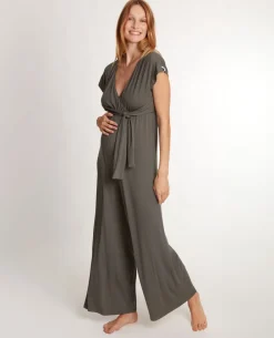 Cache Cœur Homewear|Pyjamas Grossesse-Combinaison de grossesse et d’allaitement Origin kaki