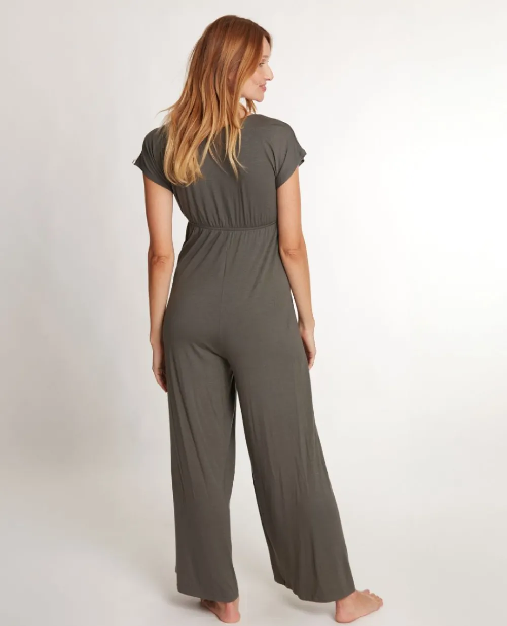 Cache Cœur Homewear|Pyjamas Grossesse-Combinaison de grossesse et d’allaitement Origin kaki