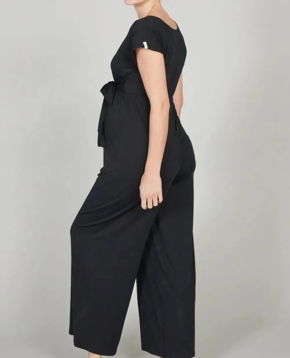 Cache Cœur Homewear|Pyjamas Grossesse-Combinaison de grossesse et d’allaitement Origin noir