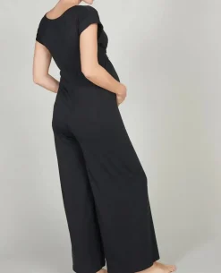 Cache Cœur Homewear|Pyjamas Grossesse-Combinaison de grossesse et d’allaitement Origin noir