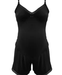 Cache Cœur Nuisettes Grossesse|Pyjamas & Homewear-Combishort de grossesse Milk Noir