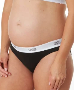 Cache Cœur Culottes De Grossesse|Culottes Et Shortys-Culotte de grossesse taille basse Life Noir