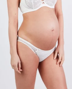 Cache Cœur Culottes De Grossesse|Culottes Et Shortys-Culotte grossesse LOUISE ivoire Blanc