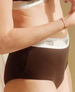 Cache Cœur Coussinets D'allaitement|Coussinets D'allaitement Lavables-Culotte menstruelle ultra absorbante Bodyguard noir