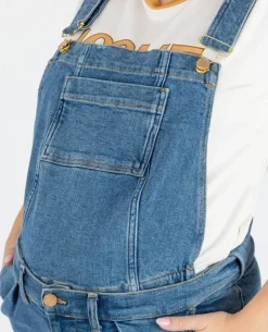 Cache Cœur Jeans-Haut de salopette en jean Charlie mid blue Bleu
