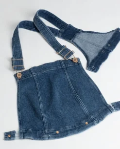 Cache Cœur Jeans-Haut de salopette en jean Fisher mid blue used