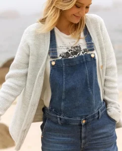 Cache Cœur Jeans-Haut de salopette en jean Fisher mid blue used