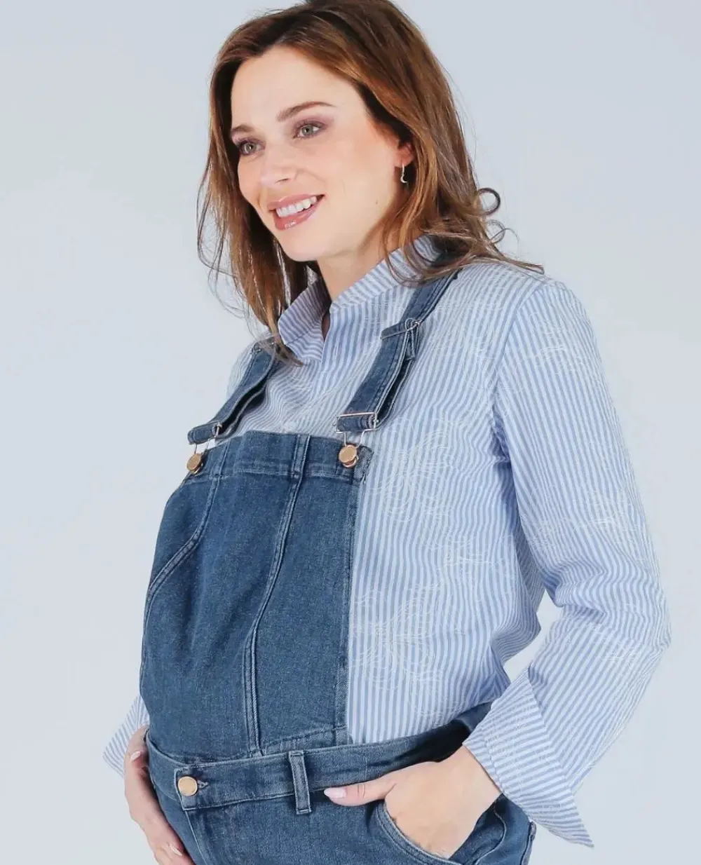 Cache Cœur Jeans-Haut de salopette en jean Fisher mid blue used