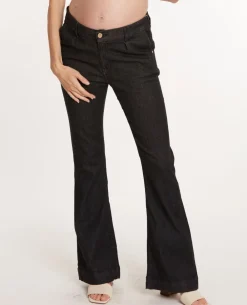 Cache Cœur Pantalons, Jupes & Shorts|Jeans-Jean de grossesse flare Sabrina noir