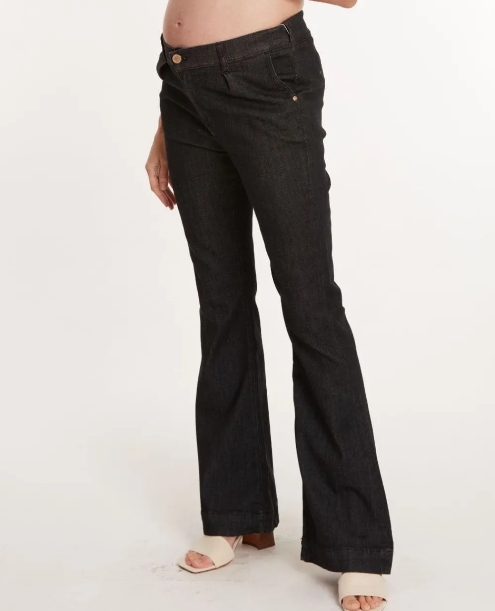 Cache Cœur Pantalons, Jupes & Shorts|Jeans-Jean de grossesse flare Sabrina noir