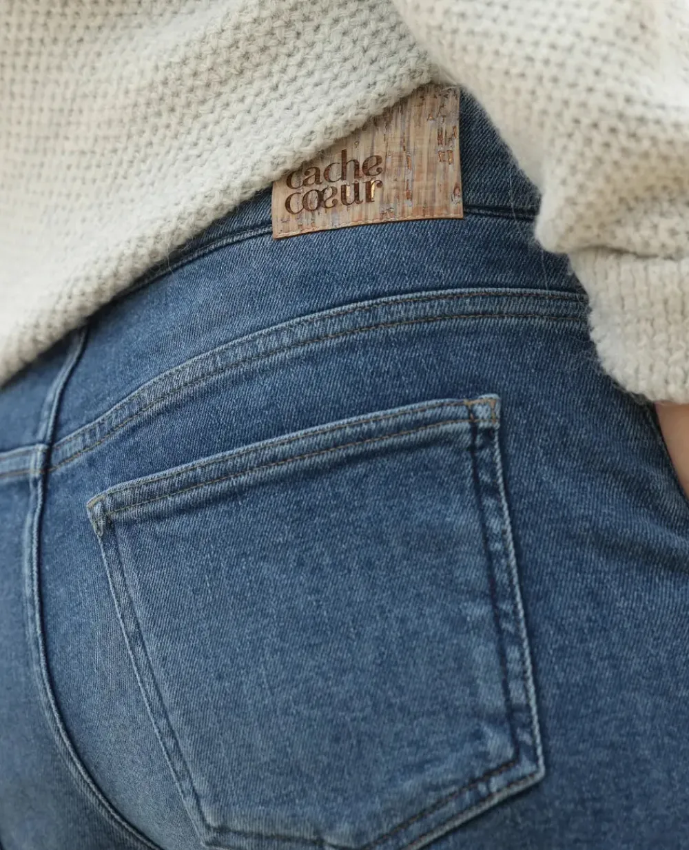 Cache Cœur Pantalons, Jupes & Shorts|Jeans-Jean de grossesse mom fit Carrie mid blue used