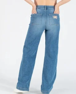 Cache Cœur Pantalons, Jupes & Shorts|Jeans-Jean de grossesse wide leg Kelly mid blue