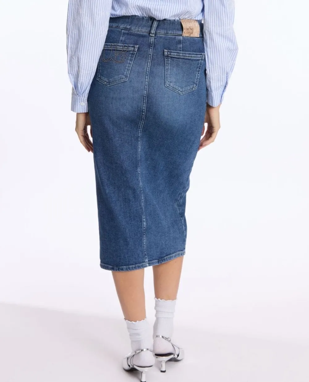 Cache Cœur Pantalons, Jupes & Shorts|Jeans-Jupe crayon de maternité Emma