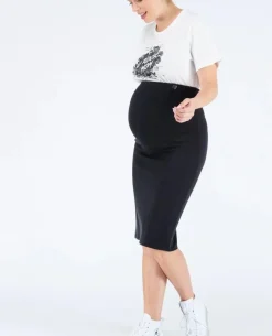 Cache Cœur Pantalons, Jupes & Shorts-Jupe crayon grossesse Alicia noir