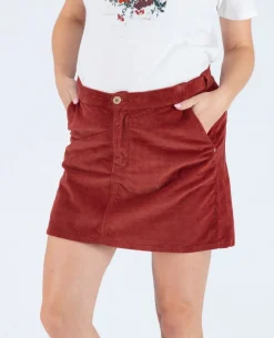 Cache Cœur Pantalons, Jupes & Shorts|Jeans-Jupe velours de grossesse Bonnie havane