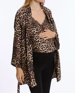 Cache Cœur Homewear|Pyjamas Grossesse-Kimono de grossesse et allaitement Roxane