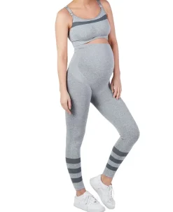 Cache Cœur Sportswear De Maternité|Collants Et Leggings De Grossesse-Legging de sport et de grossesse Woma gris