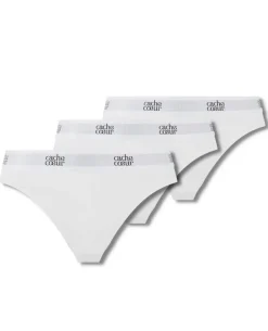 Cache Cœur Bundles / Pack / Lots|Bundles / Pack / Lots-Lot de 3 culottes taille basse Life blanc