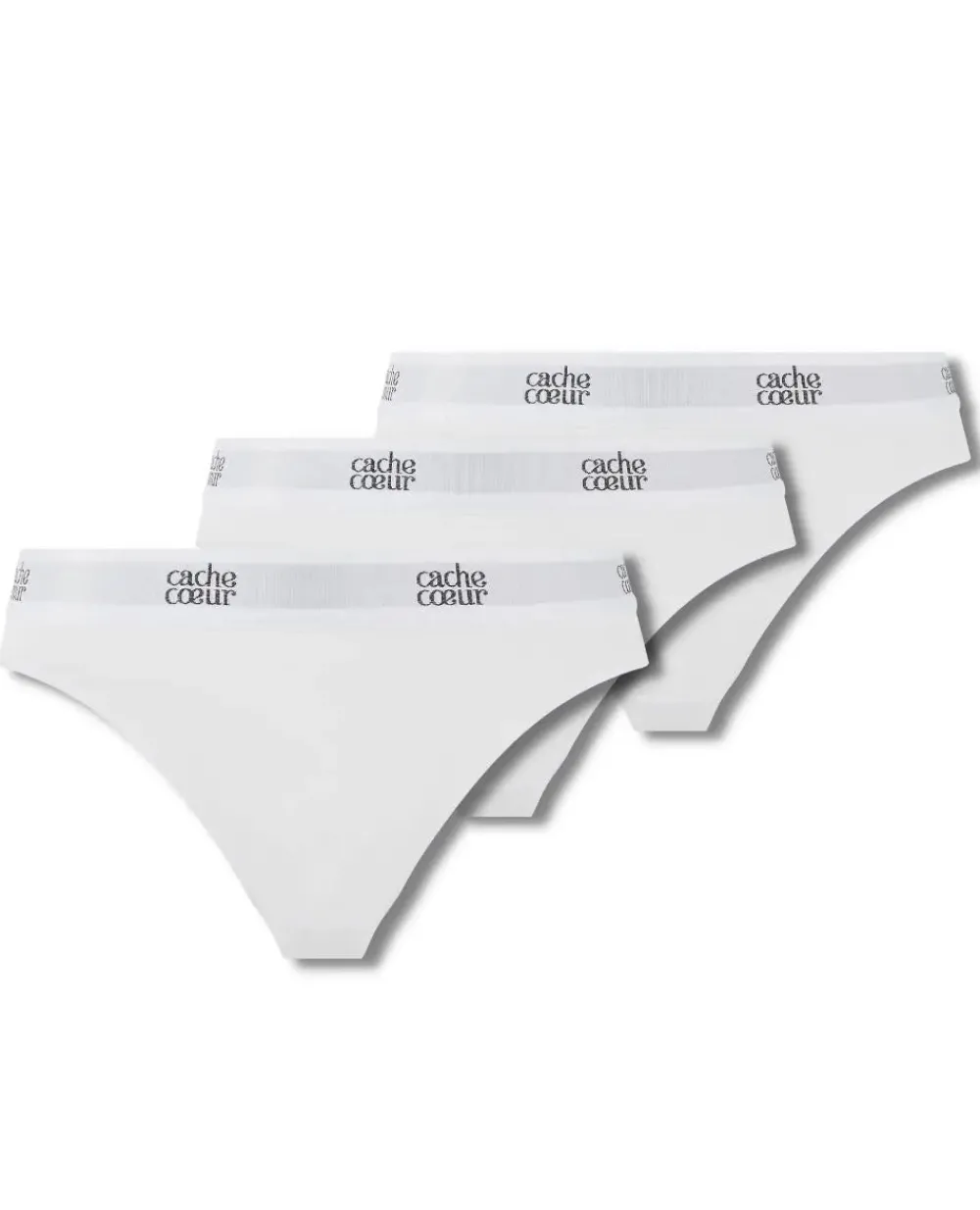 Cache Cœur Bundles / Pack / Lots|Bundles / Pack / Lots-Lot de 3 culottes taille basse Life blanc